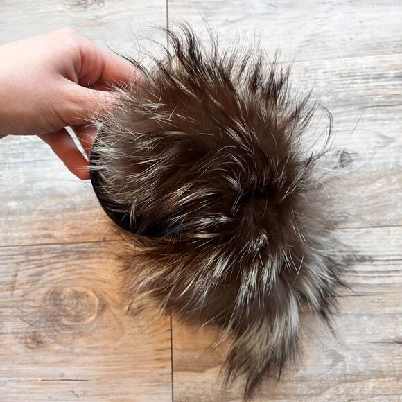Real Fur Ear Muffs Brown Cream Fox Fur Style Plush Winter Warm Luxury Nordic main image 5